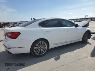 2014 Kia Cadenza Premium with VIN KNALN4D77E5143967, listed as a Copart auction lot 87729595 with 143,885 mi miles and Salvage Title. Bid and sale history available at carsss.com. Image 3.