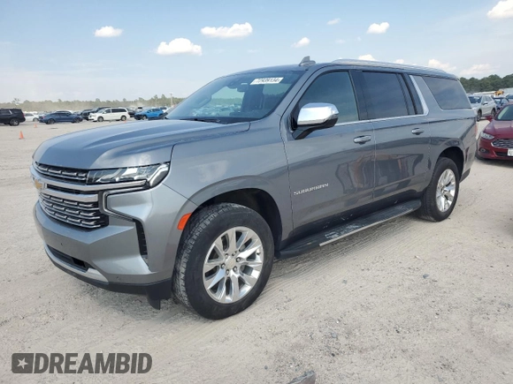 2022 Chevrolet Suburban Premier with VIN 1GNSCFKD6NR158050, listed as a Copart auction lot 72939134 with 48,458 mi miles and Salvage title. Bid and sale history available at DreamBid. Image 1.