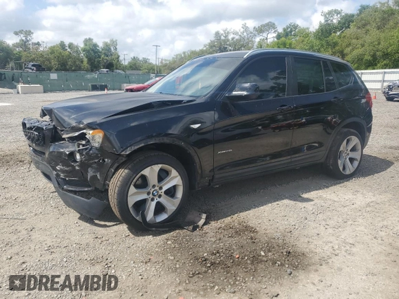 2012 BMW X3 28i with VIN 5UXWX5C56CL723153, listed as a Copart auction lot 52357795 with 93,916 mi miles and Salvage Title. Bid and sale history available at DreamBid. Image 1.