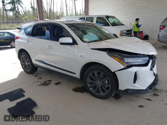 2025 Acura RDX w/A-Spec Pkg with VIN 5J8TC2H63SL010906, listed as a IAAI auction lot 41998918 with 3,061 mi miles. Bid and sale history available at carsss.com. Image 1.