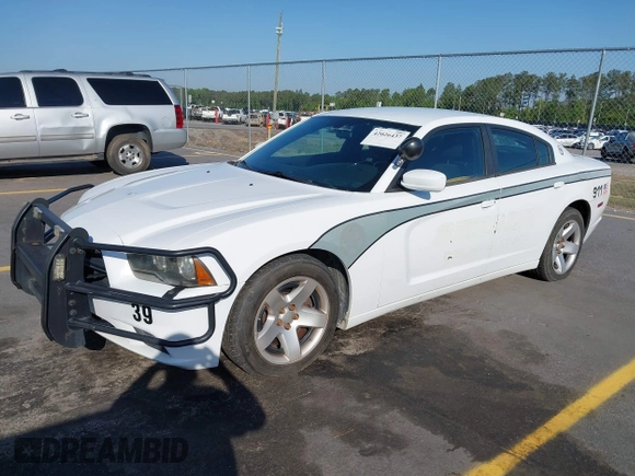 2014 Dodge Charger Police with VIN 2C3CDXAT8EH348719, listed as a IAAI auction lot 42026437 with 140,573 mi miles and . Bid and sale history available at DreamBid. Image 2.