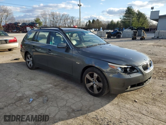 2006 BMW 5 Series 530xi with VIN WBANN73556B799064, listed as a Copart auction lot 87372444 with 230,613 mi miles and Salvage Title. Bid and sale history available at carsss.com. Image 4.