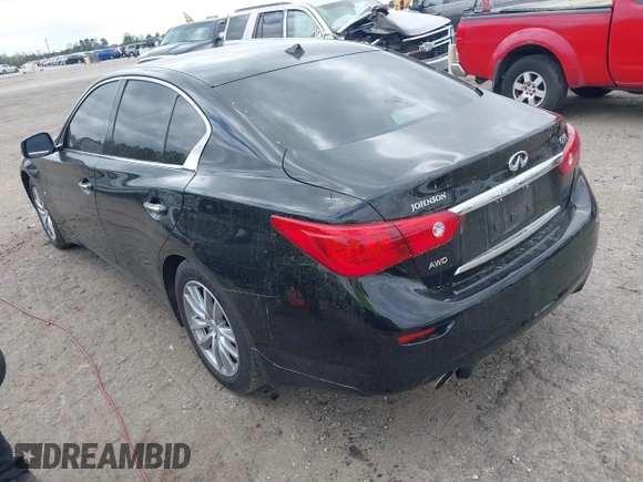 2015 Infiniti Q50 Premium with VIN JN1BV7AR1FM417342, listed as a IAAI auction lot 41887007 with 116,026 mi miles. Bid and sale history available at carsss.com. Image 3.