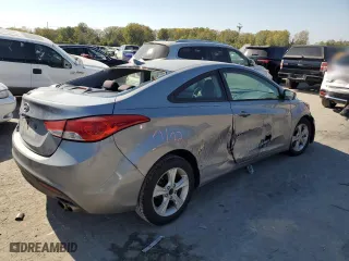 2013 Hyundai Elantra Coupe GS PZEV with VIN KMHDH6AE3DU000530, listed as a Copart auction lot 74739804 with 124,673 mi miles and Salvage Title. Bid and sale history available at carsss.com. Image 3.