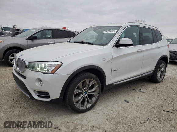 2017 BMW X3 xDrive35i with VIN 5UXWX7C59H0U40329, listed as a Copart auction lot 49296225 with 75,584 mi miles and Salvage Title. Bid and sale history available at DreamBid. Image 1.