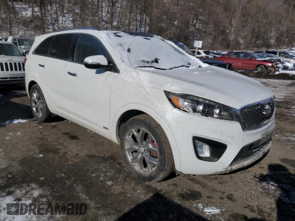 2018 Kia Sorento SX with VIN 5XYPKDA50JG362982, listed as a Copart auction lot 89136045 with 107,943 mi miles and Salvage Title. Bid and sale history available at DreamBid. Image 4.
