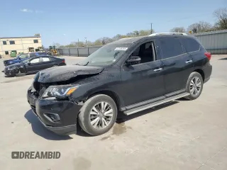 2019 Nissan Pathfinder SV with VIN 5N1DR2MM3KC618944, listed as a Copart auction lot 47106285 with 105,441 mi miles and Salvage Title. Bid and sale history available at carsss.com. Image 1.