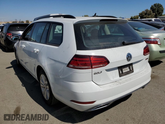2019 Volkswagen Golf SportWagen S with VIN 3VW117AU6KM505369, listed as a Copart auction lot 58688604 with 30,636 mi miles and Salvage Title. Bid and sale history available at carsss.com. Image 2.