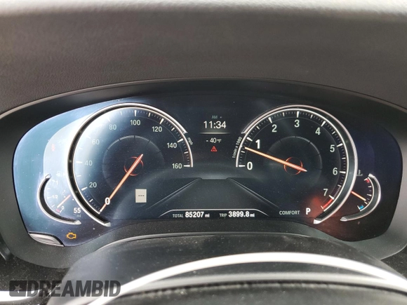 2018 BMW 5 Series 540i with VIN WBAJE5C56JG917606, listed as a Copart auction lot 54196055 with 85,207 mi miles and Salvage title. Bid and sale history available at DreamBid. Image 9.