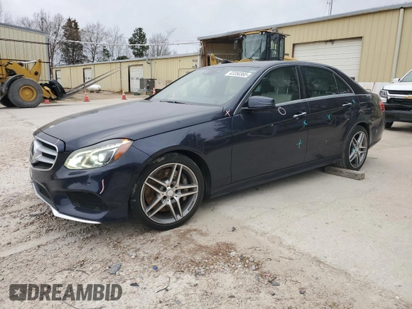 2014 Mercedes-Benz E 550 Sport with VIN WDDHF9BB2EA941669, listed as a Copart auction lot 43350365 with 131,978 mi miles and Salvage Title. Bid and sale history available at DreamBid. Image 1.