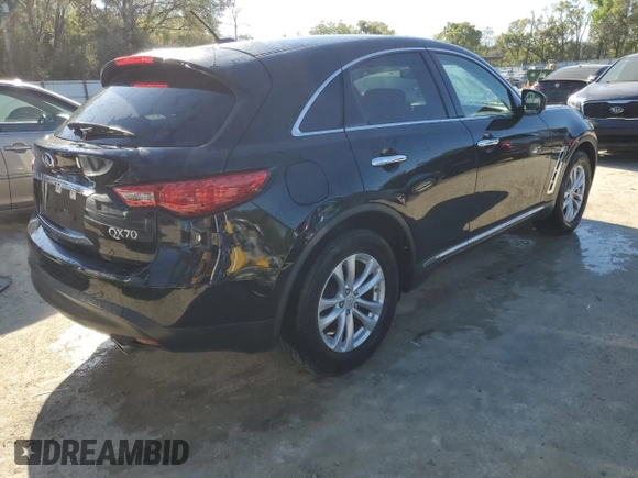 2017 Infiniti QX70 with VIN JN8CS1MU3HM142135, listed as a Copart auction lot 48859215 with 127,990 mi miles and Clean title. Bid and sale history available at DreamBid. Image 3.