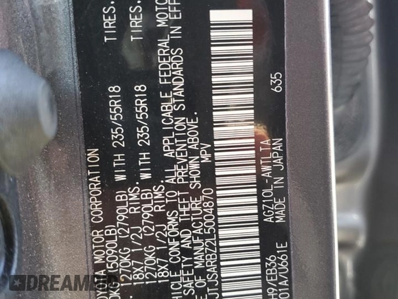 2020 Lexus NX 300 F Sport z VIN JTJSARBZ2L5004870, wystawiony jako Copart lot #57457995 z przebiegiem 38 405 mil mil oraz Szkoda całkowita • Salvage title. Historia ofert i sprzedaży dostępna na DreamBid. Obrazek 14.