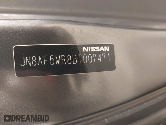 2011 Nissan Juke SV with VIN JN8AF5MR8BT007471, listed as a IAAI auction lot 42207802 with 161,038 mi miles and . Bid and sale history available at carsss.com. Image 9.