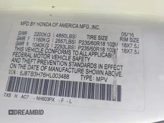 2017 Acura RDX Advance with VIN 5J8TB3H76HL003488, listed as a IAAI auction lot 42281138 with 90,788 mi miles and . Bid and sale history available at DreamBid. Image 9.