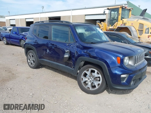 2020 Jeep Renegade Limited with VIN ZACNJBD14LPL70106, listed as a IAAI auction lot 40635517 with 46,987 mi miles and . Bid and sale history available at DreamBid. Image 1.