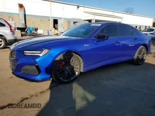 2021 Acura TLX Type S with VIN 19UUB7F08MA000485, listed as a Copart auction lot 48708895 with 39,160 mi miles and Salvage Title. Bid and sale history available at carsss.com. Image 1.