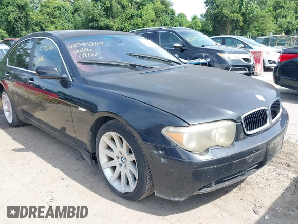 2005 BMW 7 Series 745i with VIN WBAGL63545DP75723, listed as a IAAI auction lot 42795242 with 173,215 mi miles and . Bid and sale history available at DreamBid. Image 6.