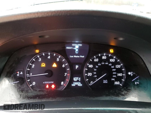 2007 Lexus LS 460 with VIN JTHBL46F075041503, listed as a Copart auction lot 50299465 with 192,076 mi miles and Salvage Title. Bid and sale history available at DreamBid. Image 9.
