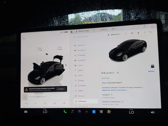 2023 Tesla Model 3 with VIN 5YJ3E1EA5PF396413, listed as a IAAI auction lot 42188639 with 57,717 mi miles and . Bid and sale history available at DreamBid. Image 7.
