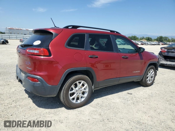 2017 Jeep Cherokee Sport z VIN 1C4PJMAB3HW601351, wystawiony jako Copart lot #60894095 z przebiegiem 125 458 mil mil oraz Szkoda całkowita • Salvage title. Historia ofert i sprzedaży dostępna na DreamBid. Obrazek 3.