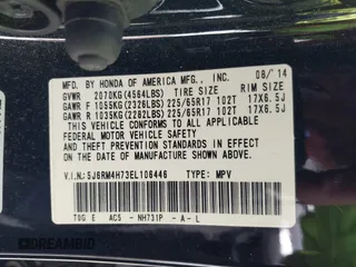 2014 Honda CR-V EX-L with VIN 5J6RM4H73EL106446, listed as a IAAI auction lot 42035510 with 235,070 mi miles. Bid and sale history available at carsss.com. Image 9.