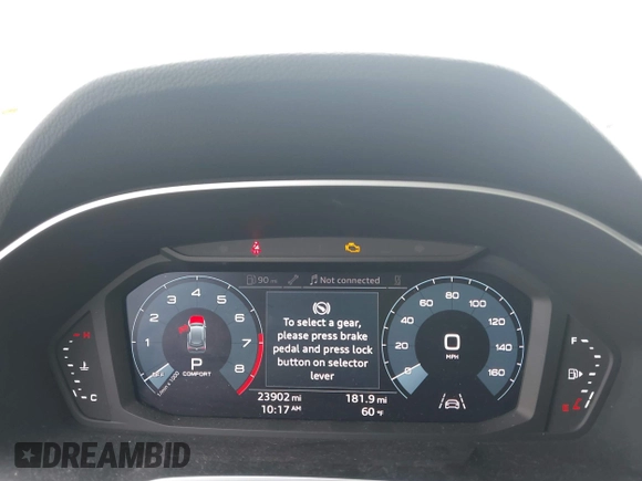 2020 Audi Q3 Premium with VIN WA1AECF32L1061271, listed as a IAAI auction lot 42038795 with 23,902 mi miles and . Bid and sale history available at DreamBid. Image 7.