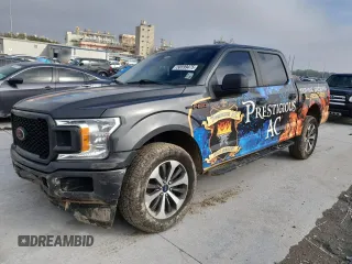 2019 Ford F-150 XL with VIN 1FTEW1CP3KKD68005, listed as a Copart auction lot 50599475 with 129,200 mi miles and Salvage Title. Bid and sale history available at carsss.com. Image 1.