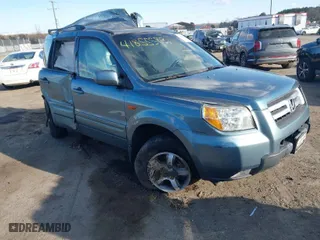 2006 Honda Pilot EX-L with RES with VIN 5FNYF286X6B001852, listed as a IAAI auction lot 41855583 with 218,183 mi miles. Bid and sale history available at carsss.com. Image 1.