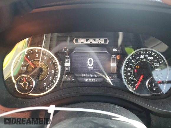2023 Ram 1500 Laramie with VIN 1C6SRFRT0PN641605, listed as a Copart auction lot 70271924 with 17,917 mi miles and Salvage title. Bid and sale history available at DreamBid. Image 9.
