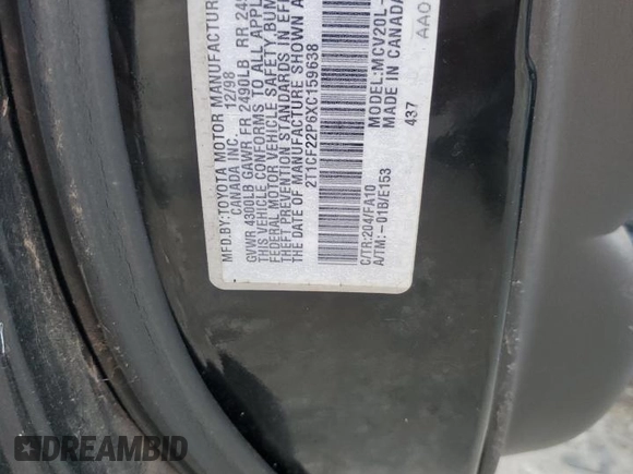 1999 Toyota Solara SE with VIN 2T1CF22P6XC159638, listed as a Copart auction lot 71815564 with 217,196 mi miles and Salvage Title. Bid and sale history available at DreamBid. Image 12.