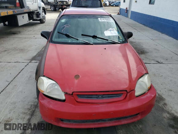 1997 Honda Civic DX with VIN 1HGEJ6124VL029577, listed as a Copart auction lot 87476864 with 210,802 mi miles and Clean Title. Bid and sale history available at carsss.com. Image 5.