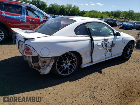1996 Ford Mustang with VIN 1FALP4045TF220891, listed as a Copart auction lot 60832954 with 194,257 mi miles and Salvage Title. Bid and sale history available at carsss.com. Image 3.