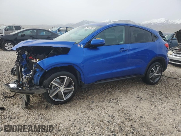 2021 Honda HR-V EX with VIN 3CZRU6H52MM744470, listed as a Copart auction lot 50653725 with 91,615 mi miles and Salvage Title. Bid and sale history available at carsss.com. Image 1.