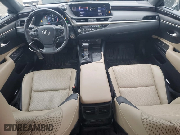 2021 Lexus ES with VIN 58AD11D19MU006860, listed as a Copart auction lot 52684255 with 57,030 mi miles and Salvage Title. Bid and sale history available at carsss.com. Image 8.
