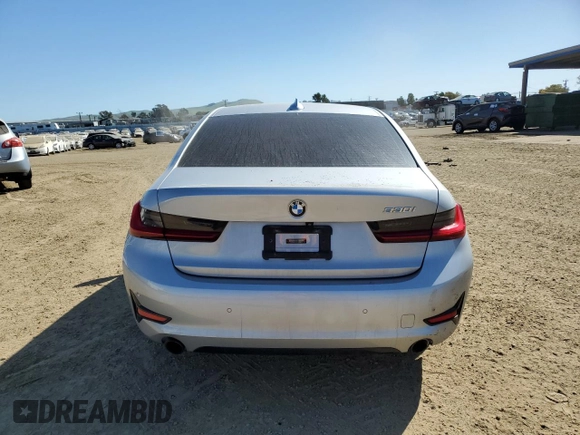 2020 BMW 3 Series 330i with VIN WBA5R1C02LFH39000, listed as a Copart auction lot 46874295 with Not provided miles and Salvage title. Bid and sale history available at DreamBid. Image 6.