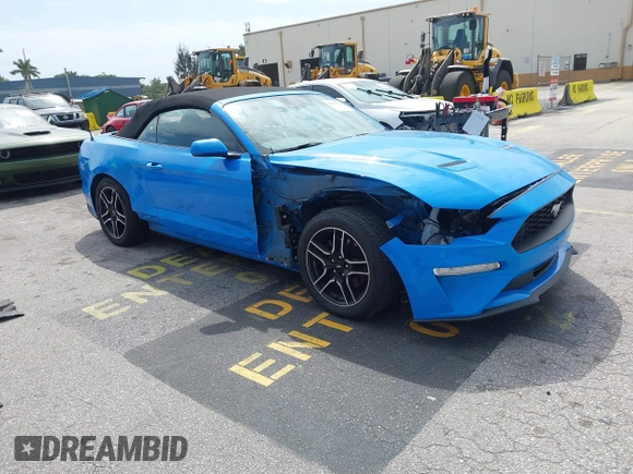2022 Ford Mustang EcoBoost with VIN 1FATP8UH7N5124791, listed as a IAAI auction lot 41810238 with 57,185 mi miles. Bid and sale history available at carsss.com. Image 1.