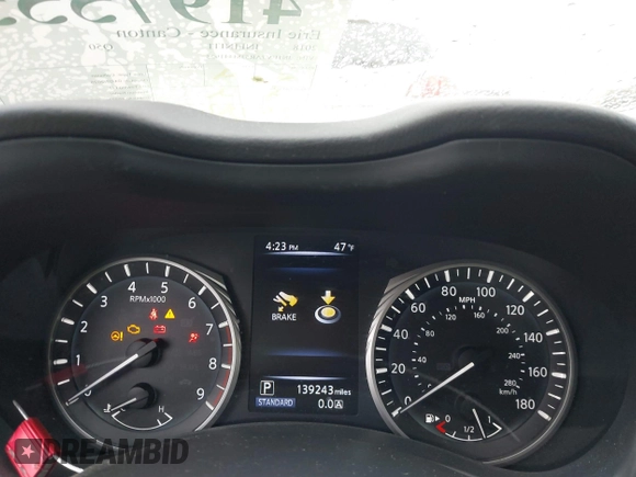 2018 Infiniti Q50 3.0t LUXE with VIN JN1EV7AR5JM441925, listed as a IAAI auction lot 41975558 with 139,243 mi miles. Bid and sale history available at carsss.com. Image 7.