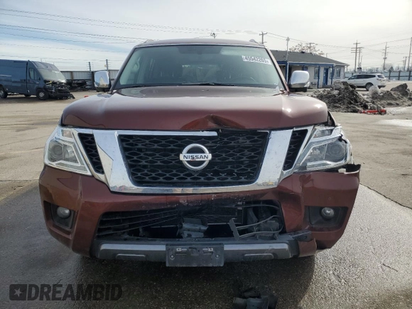 2020 Nissan Armada SL with VIN JN8AY2NC2LX518378, listed as a Copart auction lot 45542265 with 56,386 mi miles and Salvage Title. Bid and sale history available at carsss.com. Image 5.