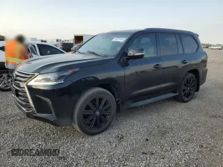 2019 Lexus LX 570 with VIN JTJHY7AX8K4298323, listed as a Copart auction lot 53555165 with 99,727 mi miles and Salvage title. Bid and sale history available at DreamBid. Image 1.