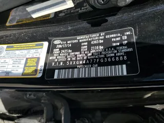 2015 Kia Optima LX with VIN 5XXGM4A77FG366888, listed as a Copart auction lot 64865685 with 110,157 mi miles and Clean title. Bid and sale history available at DreamBid. Image 12.