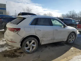 2020 Audi Q3 Premium with VIN WA1AECF38L1024869, listed as a Copart auction lot 46295685 with 124,720 mi miles and Salvage Title. Bid and sale history available at carsss.com. Image 3.