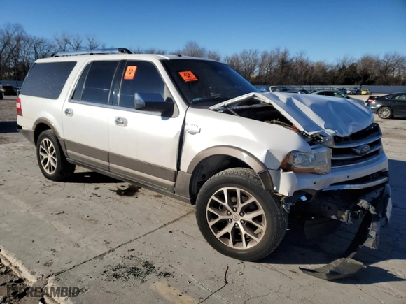 2015 Ford Expedition EL XLT with VIN 1FMJK1HT1FEF16636, listed as a Copart auction lot 87453664 with 223,639 mi miles and Salvage Title. Bid and sale history available at carsss.com. Image 4.
