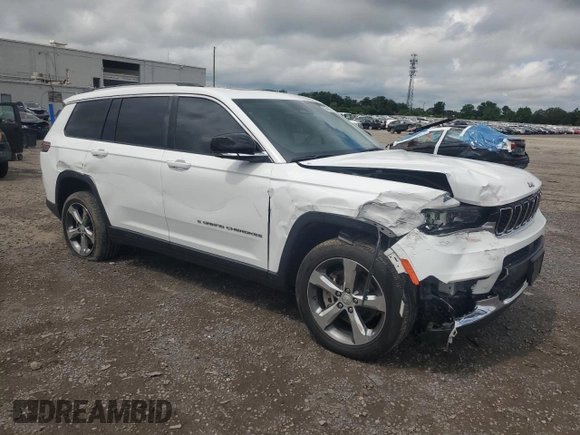 2021 Jeep Grand Cherokee Limited z VIN 1C4RJKBG9M8113253, wystawiony jako Copart lot #56899955 z przebiegiem 37 989 mil mil oraz Szkoda całkowita • Salvage title. Historia ofert i sprzedaży dostępna na DreamBid. Obrazek 4.