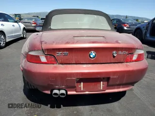 2001 BMW Z3 3.0 with VIN WBACN53451LJ57448, listed as a Copart auction lot 53982215 with 121,721 mi miles and Salvage title. Bid and sale history available at DreamBid. Image 6.