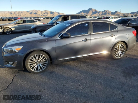 2014 Kia Cadenza Premium with VIN KNALN4D7XE5125222, listed as a Copart auction lot 79899274 with 67,536 mi miles and Salvage Title. Bid and sale history available at carsss.com. Image 1.