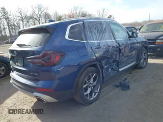 2023 BMW X3 xDrive30i with VIN 5UX53DP08P9T05714, listed as a IAAI auction lot 41901855 with 12,093 mi miles. Bid and sale history available at carsss.com. Image 4.