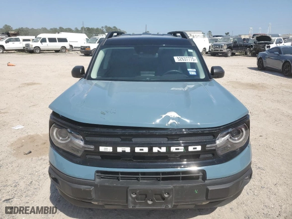2023 Ford Bronco Sport Outer Banks with VIN 3FMCR9C69PRD15697, listed as a Copart auction lot 52637775 with 37,639 mi miles and Salvage Title. Bid and sale history available at carsss.com. Image 5.