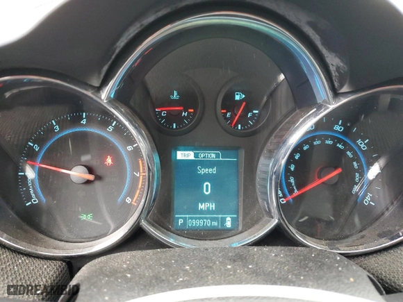 2014 Chevrolet Cruze 2LT with VIN 1G1PE5SB7E7357842, listed as a Copart auction lot 45001815 with 99,970 mi miles and Salvage Title. Bid and sale history available at carsss.com. Image 9.