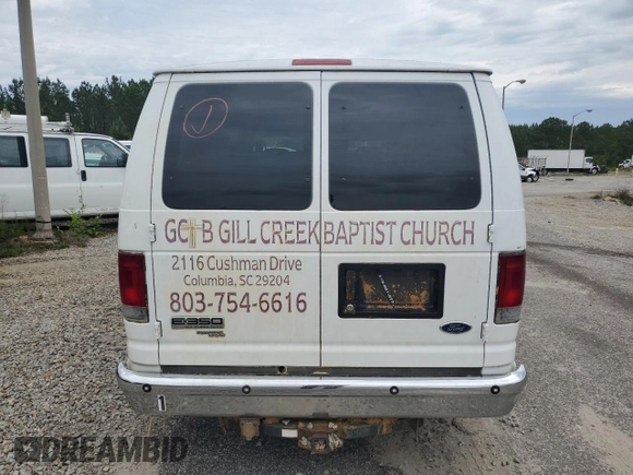2008 Ford Econoline Passenger XL with VIN 1FBSS31L18DA39220, listed as a Copart auction lot 45862245 with 35,008 mi miles and Salvage title. Bid and sale history available at DreamBid. Image 6.