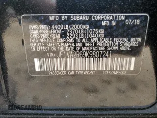 2019 Subaru WRX STI with VIN JF1VA2R69K9807241, listed as a Copart auction lot 47674445 with 0 mi miles and Salvage Title. Bid and sale history available at carsss.com. Image 12.